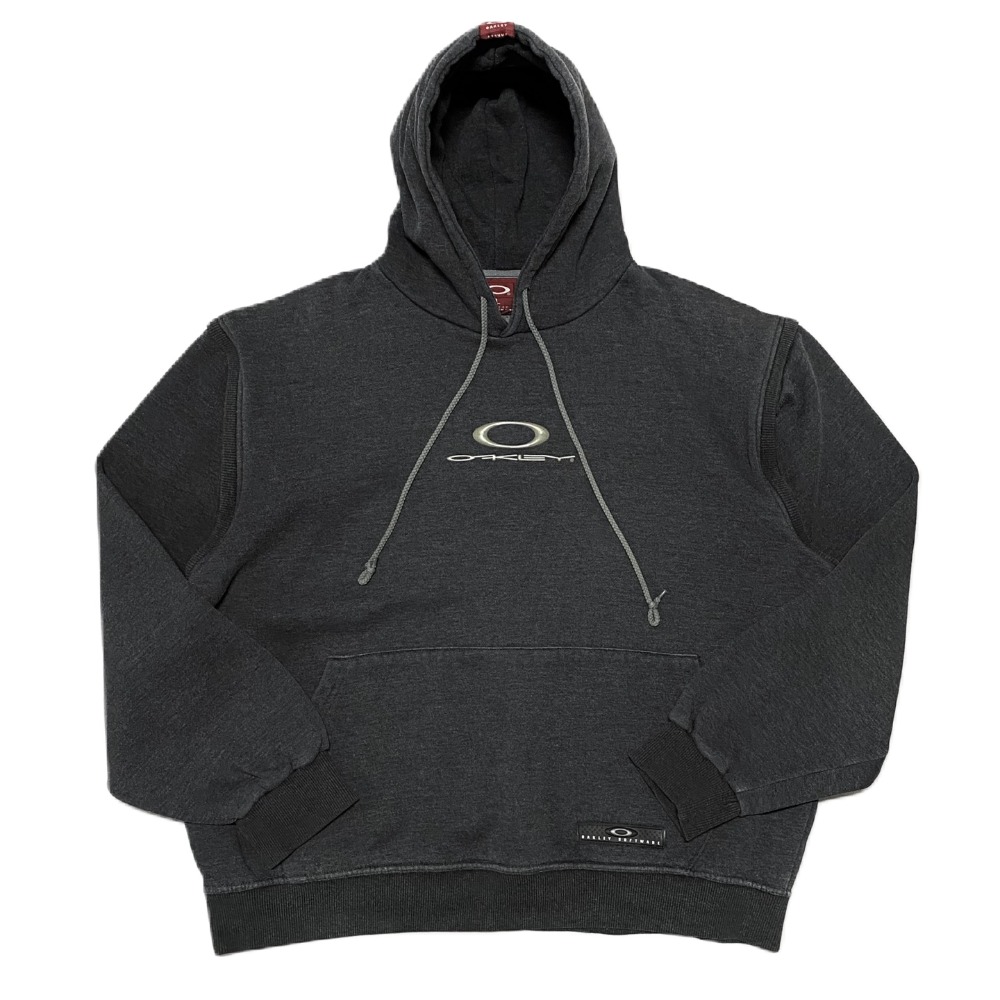 2000s Oakley software steel logo hoodie